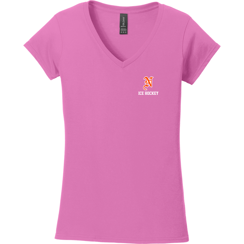 Midd North Hockey Softstyle Ladies Fit V-Neck T-Shirt