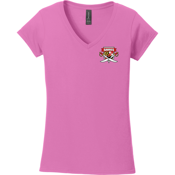 SOMD Sabres Softstyle Ladies Fit V-Neck T-Shirt