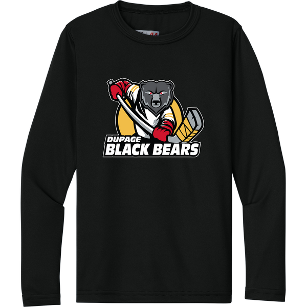 Dupage Black Bears Youth Cooling Performance Long Sleeve Tee
