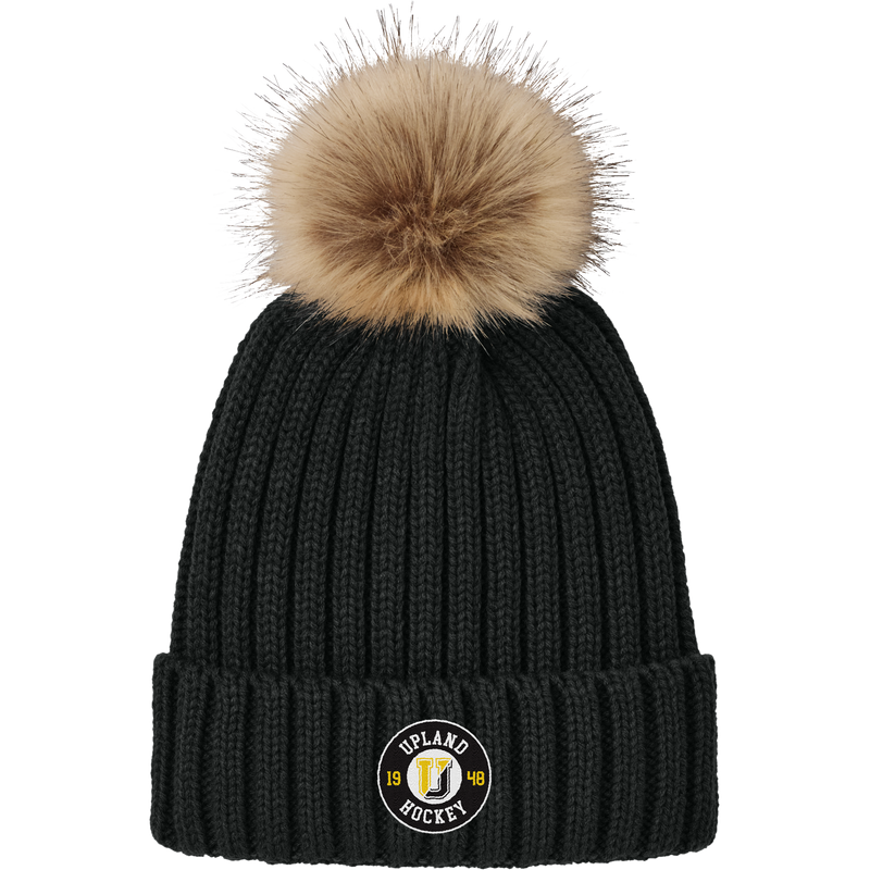 Upland Hockey Faux Fur Pom Beanie