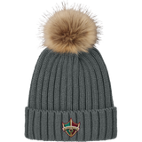 Delaware Ducks Faux Fur Pom Beanie