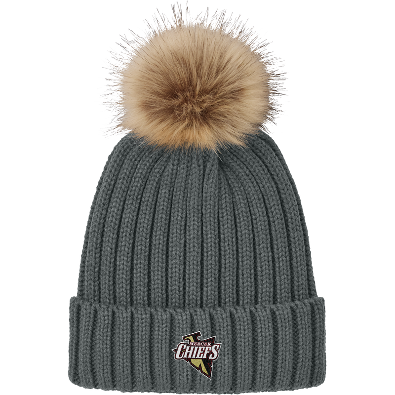 Mercer Chiefs Faux Fur Pom Beanie