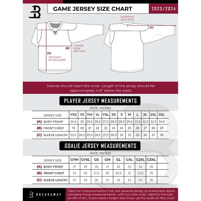 Carolina Thunder Adult Player Sublimated Jersey