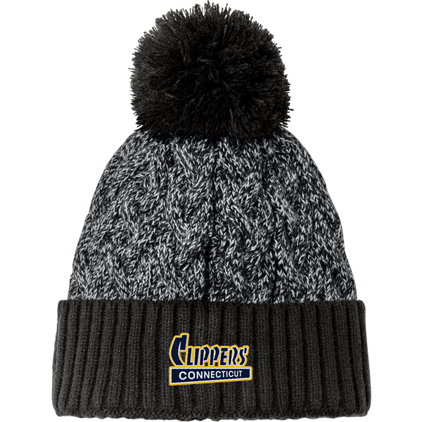 CT Clippers New Era Marled Knit Pom Beanie