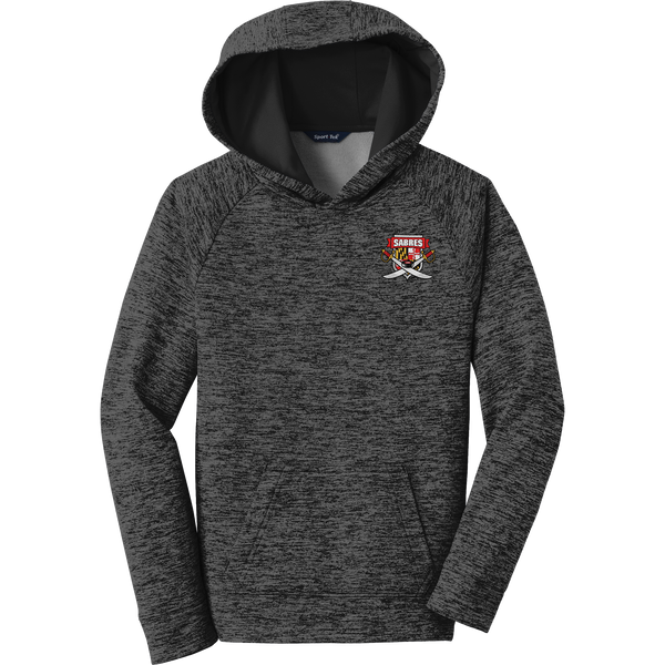 SOMD Sabres Youth PosiCharge Electric Heather Fleece Hooded Pullover (E1314-LC)