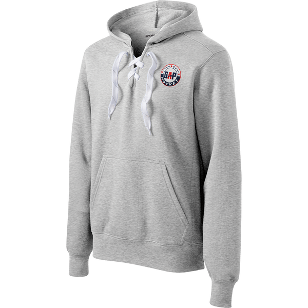 GAP Hockey Lace Up Pullover Hooded Sweatshirt